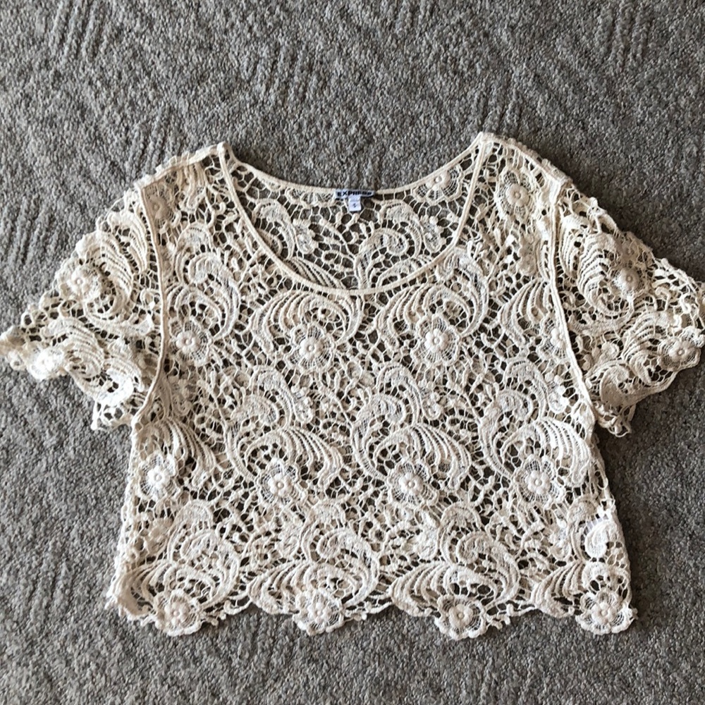 Express crop crocheted top
